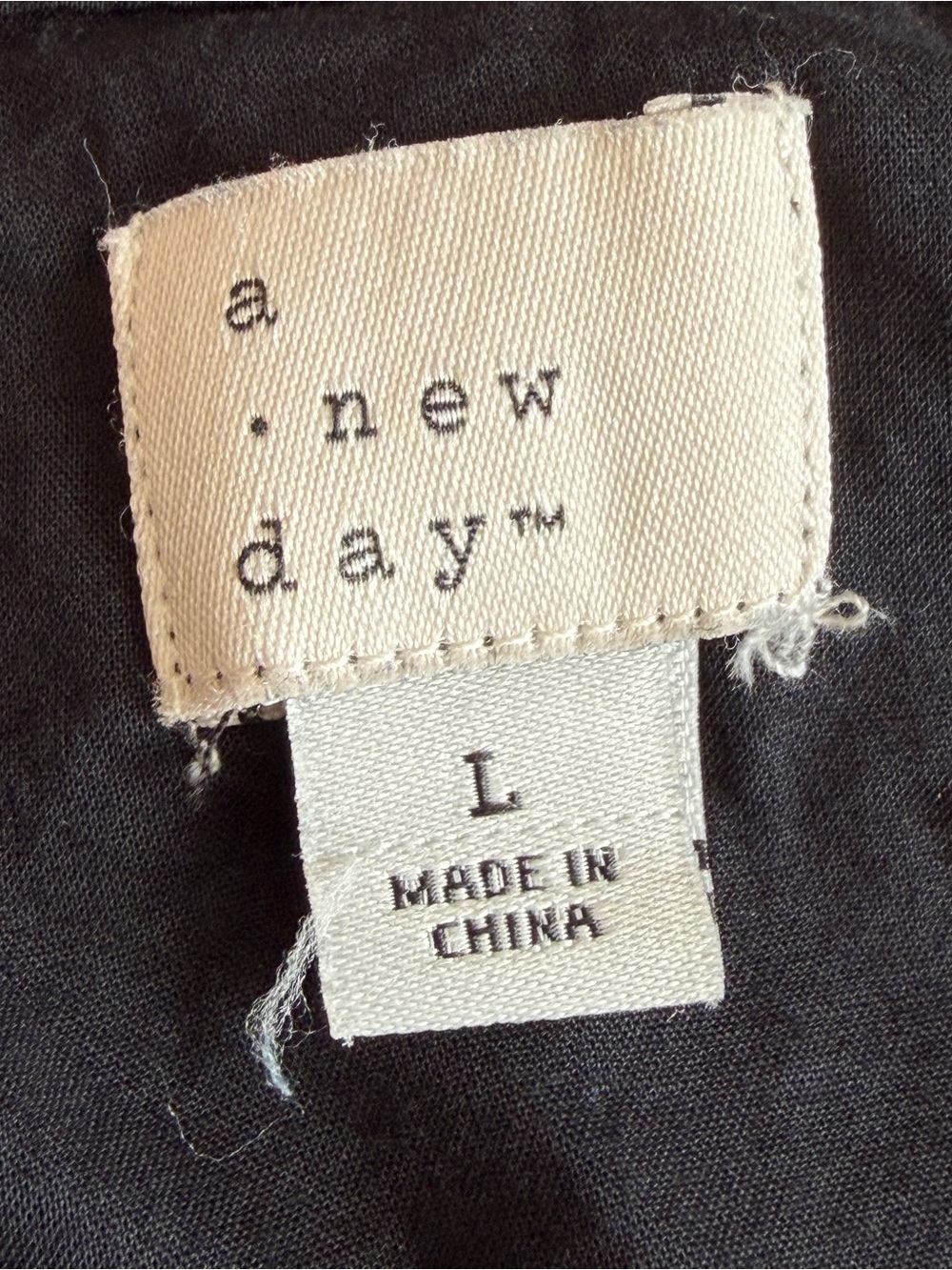 A New Day Midi Dress Cotton Eyelet Pockets Black Cottage Prairie Size L - Picture 4 of 9